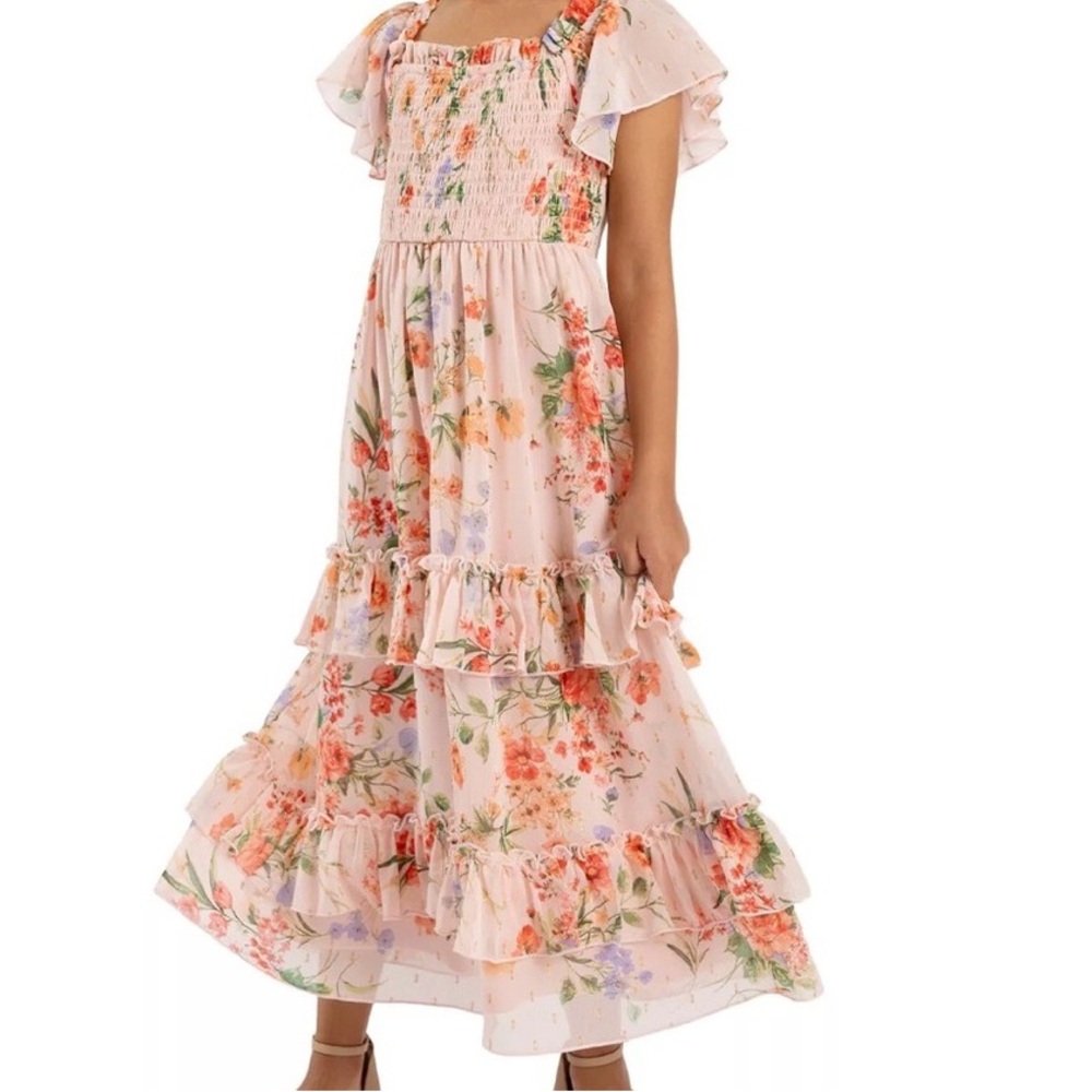 Floral Ruffle Maxi Dress - Picture 2 of 3